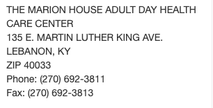 Marion House Adult Health Care